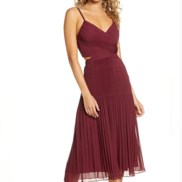 ALI & JAY For The Gram Midi Chiffon Dress Size M - Picture 1 of 4